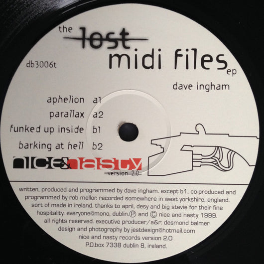 Dave Ingham : Lost Midi Files EP (12