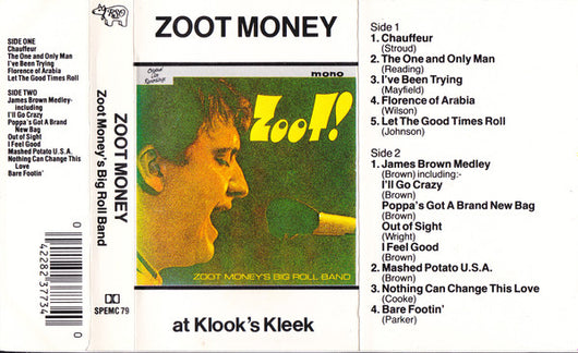 Zoot Money's Big Roll Band : Zoot! (Cass, Mono)