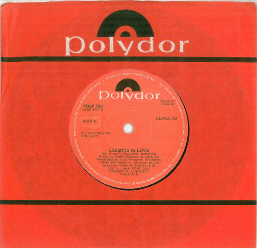 Level 42 : Lessons In Love (7