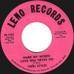 Vicki Williams : Mark My Words Love Will Never Die / Without Your Love I Can't Make It (7