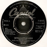 Wings (2) : With A Little Luck (7", Single)