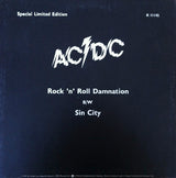AC/DC : Rock 'N' Roll Damnation (12", Single, Ltd, S/Edition)