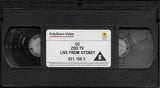 U2 : ZooTV Live From Sydney (VHS, PAL)