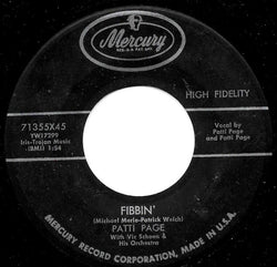 Patti Page With Vic Schoen & His Orchestra* : Fibbin' / You Will Find Your Love (In Paris) (7