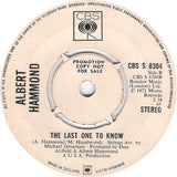 Albert Hammond : Down By The River (7", Single, Promo)