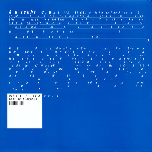 Autechre : Quaristice (2xLP, Album)