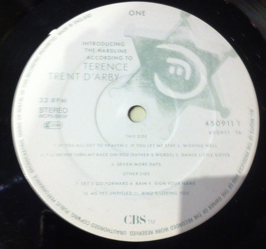 Terence Trent D'Arby : Introducing The Hardline According To Terence Trent D'Arby (LP, Album)
