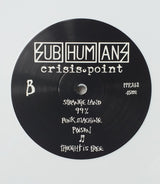 Subhumans : Crisis Point (12", Album, Whi)