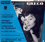 Juliette Gréco : 6e Série - Musique Mécanique (7", EP)