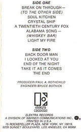 The Doors : The Doors (Cass, Album, RE, SRC)
