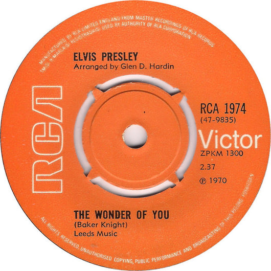 Elvis Presley : The Wonder Of You (7