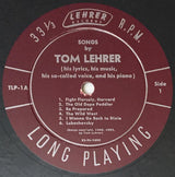 Tom Lehrer : Songs By Tom Lehrer (10", Album, Mono, RE, Roc)