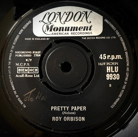 Roy Orbison : Pretty Paper /  Summersong (7