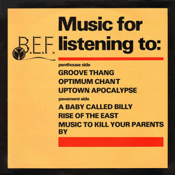 B.E.F.* : Music For Listening To (12