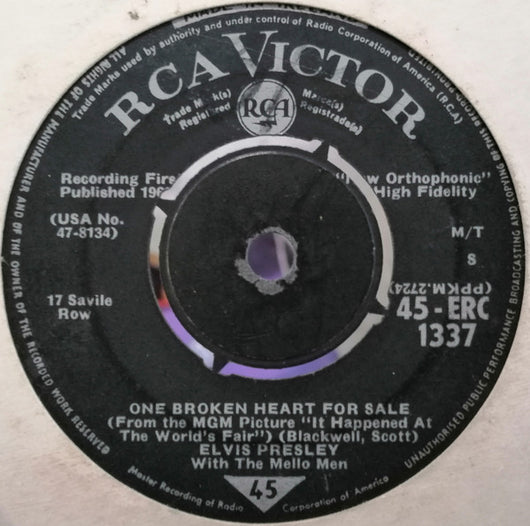Elvis Presley With The Mello Men* : One Broken Heart For Sale (7