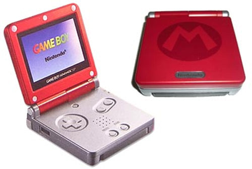 Game Boy Advance SP Console (Mario Edition Red & Silver)