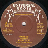 Knatty P* / Bongo Tom-Hayeeryah : Pon Mi / Good Foot (10")