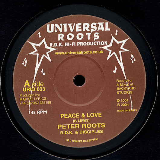 Peter Roots, R.D.K* & Disciples* / Rasta Indian : Peace & Love / Can't Seperate Us (10