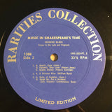 Suzanne Bloch : Music In Shakespeare's Time (LP, Album, Mono, Ltd)