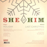 She & Him : Holiday / Last Christmas (7", Single, Gre)