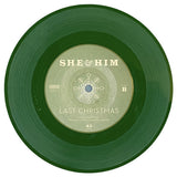 She & Him : Holiday / Last Christmas (7", Single, Gre)