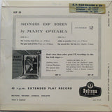 Mary O'Hara : Songs Of Erin No. 2 (7", EP, Mono)