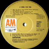 Carpenters : A Song For You (LP, Album)