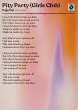 Pity Party (Girls Club) : Doja Cat (Flexi, 5", Shape, S/Sided, Single)