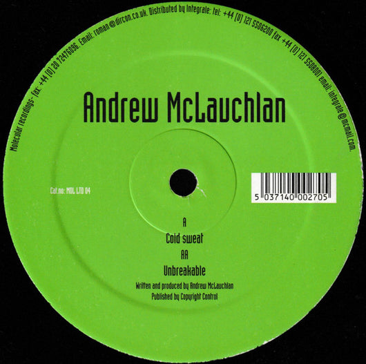 Andrew McLauchlan : Cold Sweat / Unbreakable (10