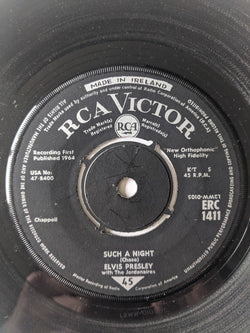 Elvis Presley With The Jordanaires : Such A Night / Never Ending  (7