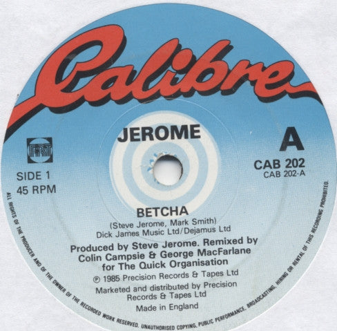 Steve Jerome (2) : Betcha (7
