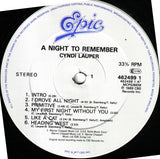 Cyndi Lauper : A Night To Remember (LP, Album)