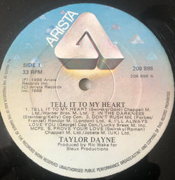 Taylor Dayne : Tell It To My Heart (LP, Album)