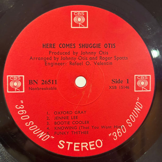Shuggie Otis : Here Comes Shuggie Otis (LP, Album)