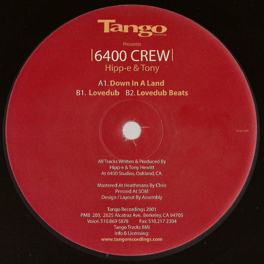 6400 Crew Presents Hipp-E & Tony : Down In A Land (12