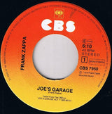 Frank Zappa : Joe's Garage (7", Single)