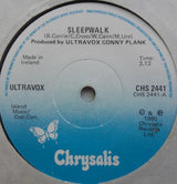Ultravox : Sleepwalk  (7", Single)