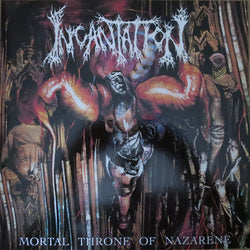 Incantation : Mortal Throne Of Nazarene (LP, Album, Ltd, RE, Bro)
