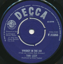 Thin Lizzy : Whiskey In The Jar / Black Boys On The Corner (7