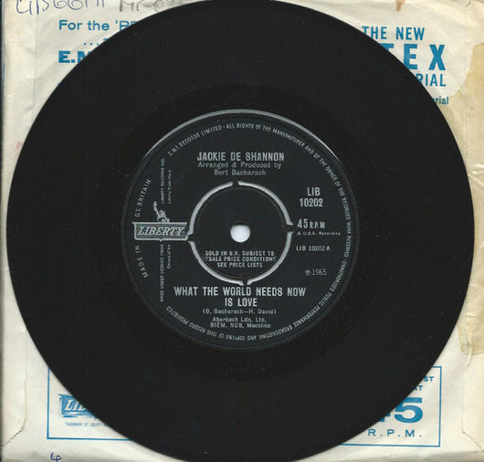 Jackie DeShannon : What The World Needs Now Is Love / It's Love Baby (24 Hours A Day) (7