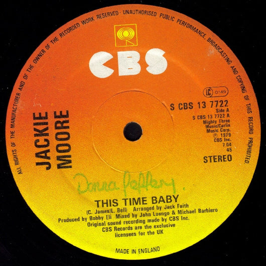 Jackie Moore : This Time Baby (12