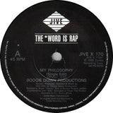 Boogie Down Productions : My Philosophy / Stop The Violence (7", Single)