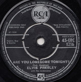 Elvis Presley With The Jordanaires : Are You Lonesome Tonight? (7")