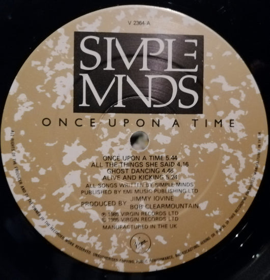 Simple Minds : Once Upon A Time (LP, Album, UK )