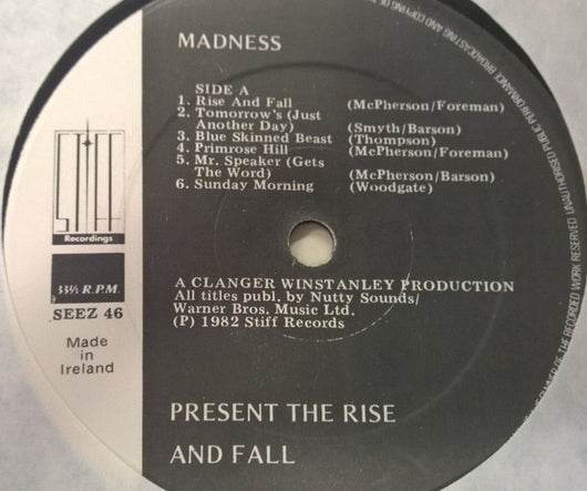 Madness : The Rise And Fall (LP, Album, Gat)
