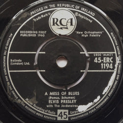 Elvis Presley With The Jordanaires : A Mess Of Blues (7