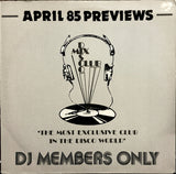 Various : April 85 - Previews (LP, Comp)