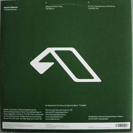 洋楽 Above & Beyond - Tri-State Remixes 12\