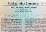 Micheál Mac Liammóir : I Must Be Talking To My Friends (LP, Album, Mono)