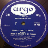 Micheál Mac Liammóir : I Must Be Talking To My Friends (LP, Album, Mono)
